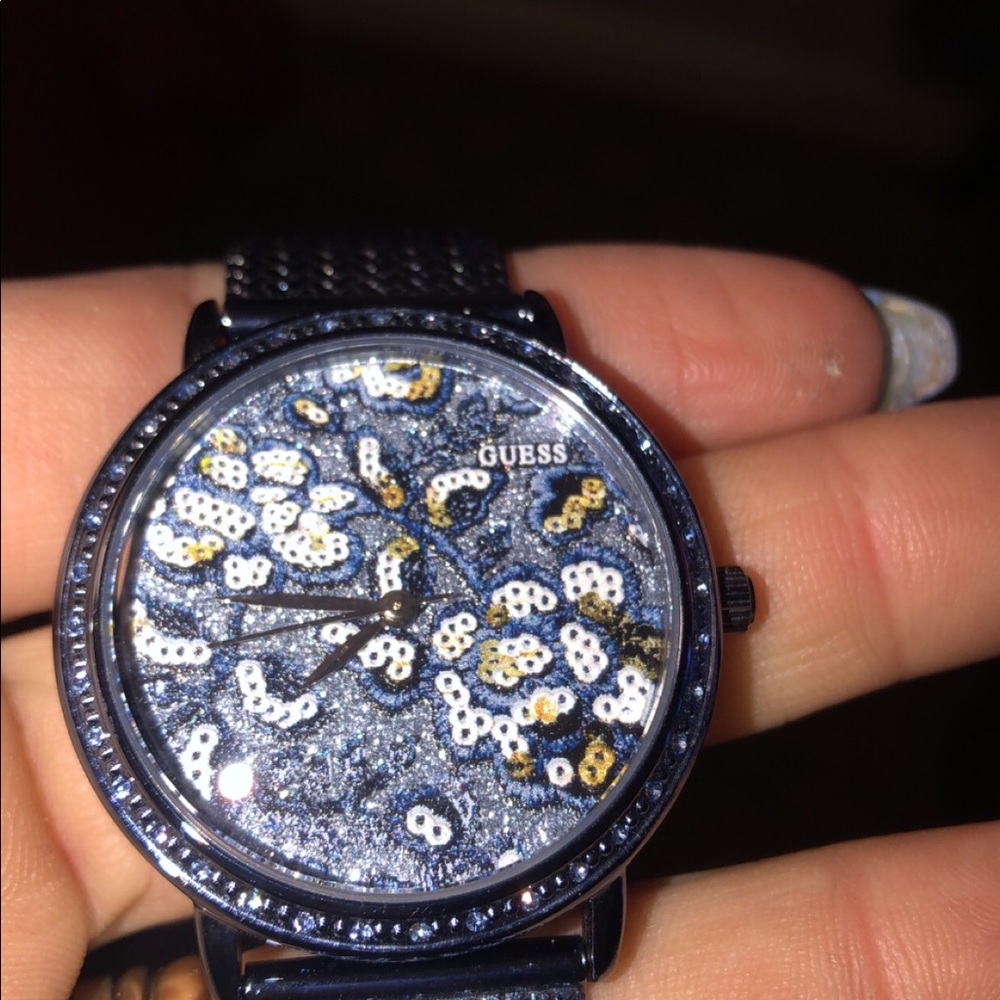 COPY - Brand new blue with leopard print guess watch